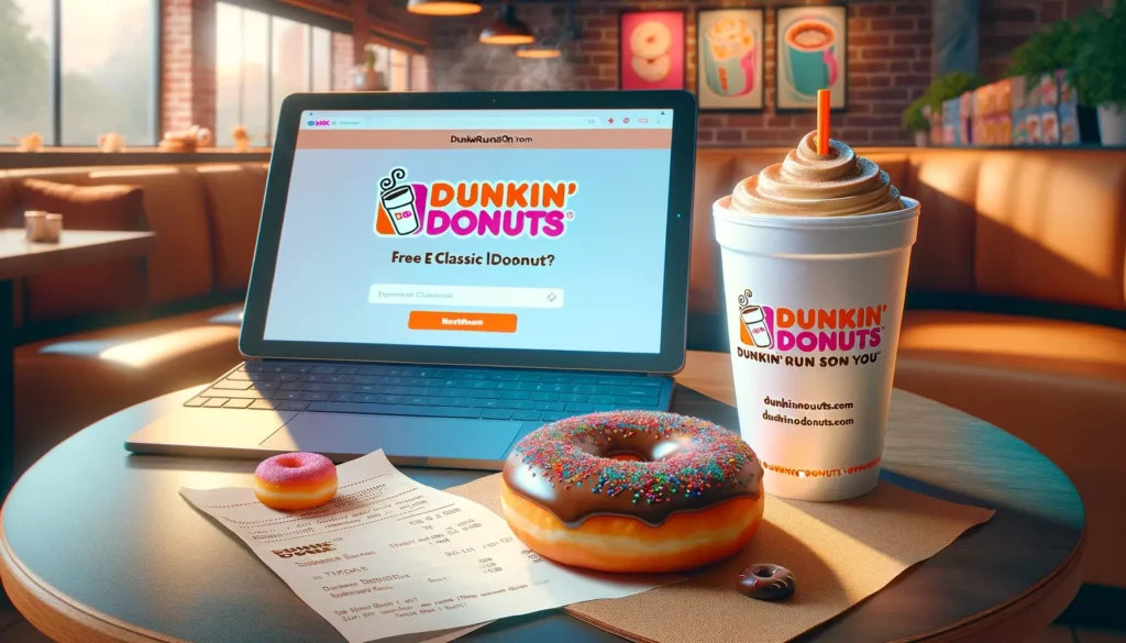 Customer Participating in Dunkin survey